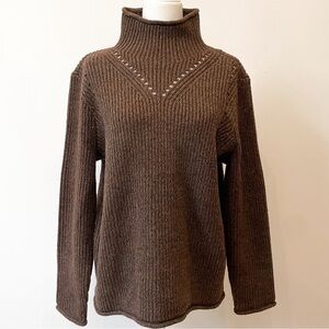 Lauren RL Brown Wool Blend Turtleneck Sweater. Size XXL Fall Winter Classic